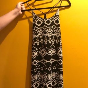 Knit black and white dress
